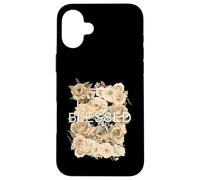 Graphique Couleur Tan Blessed & Blooming Coque pour iPhone 16 Plus