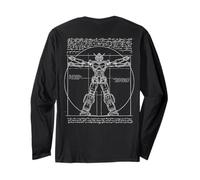 Graphique DA Vinci Vitruvian Robot Engineer et Anime Lover Manche Longue