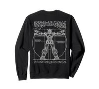 Graphique DA Vinci Vitruvian Robot Engineer et Anime Lover Sweatshirt