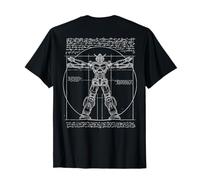 Graphique DA Vinci Vitruvian Robot Engineer et Anime Lover T-Shirt