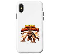 Graphique d'action Dynamique Wild Instinct Beast Runner Coque pour iPhone X/XS