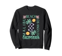 Graphique d'art abstrait rétro de Malibu Summer California Beach Sweatshirt