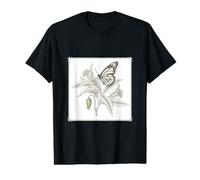Graphique d'art botanique métamorphose Papillon monarque T-Shirt Graphique avec Valeur