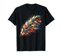 Graphique d'art tribal indien indien du sud-ouest de plumes T-Shirt