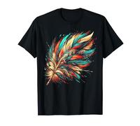 Graphique d'art tribal indien indien du sud-ouest de plumes T-Shirt