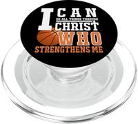Graphique de Basket-Ball : Peut Faire Toutes Choses à Travers Le Christ PopSockets PopGrip pour MagSafe