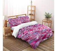 Graphique de Boule de Verre Parure De Lit Art 3D Imprimé Microfibre avec Taies d'oreiller Hommes King（220x240cm）