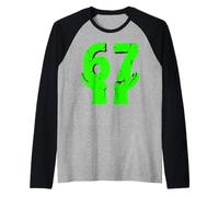 Graphique de Chiffres en Gras Alpha Gen 6 7 Mindset Manche Raglan
