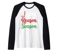 Graphique de Citation Jesus is The Reason Faith pour la Saison chrétienne Manche Raglan