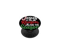 Graphique de Citation Jesus is The Reason Faith pour la Saison chrétienne PopSockets PopGrip Adhésif