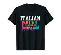 Graphique de ilingue d'équipage Italien Double Langue T-Shirt Graphique avec Valeur