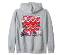 Graphique de Contour Patriotique Floral du Nouveau-Mexique Sweat à Capuche