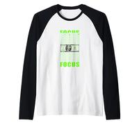 Graphique de Couleur Verte Focus on Your Money Manche Raglan