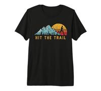 Graphique de Course à Pied rétro Hit The Trail Runner T-Shirt Haut de Gamme