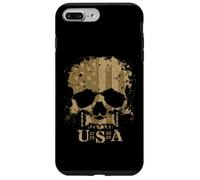 Graphique de crâne Robuste d'anniversaire des États-Unis 2026 pour Les Hommes Robustes et Courageux Coque pour iPhone 7 Plus/8 Plus