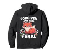 Graphique de Dessin animé Kawaii Forgiven But Still Feral Sly Fox Sweat à Capuche