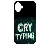 Graphique de Discours Pretty Cry Typing Coque pour iPhone 16 Plus