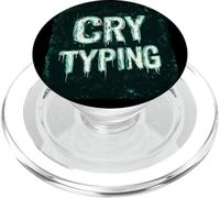 Graphique de Discours Pretty Cry Typing PopSockets PopGrip pour MagSafe