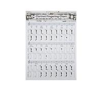 Graphique de formation des clarinettes - Guide de référence rapide sur papier à revêtement durable pour les débutants portables et clairs instructions pour la pratique et l'étude (type 2)
