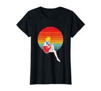 Graphique de Guitare pour guitaristes, Musiciens, Amateurs de Guitare T-Shirt Graphique avec Valeur, Femme, Noir, L