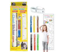 Graphique de hauteur, mesure de la hauteur pour pour - Décalcomanies de mesure de la hauteur des gribouillages | Autocollants de croissance murale propre et propre de la multiformation