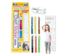 Graphique de hauteur pour, tableau de hauteur pour | règle de la hauteur des gribouillages - Autocollants de croissance murale propre et propre de la multi-formation pour la chambre de