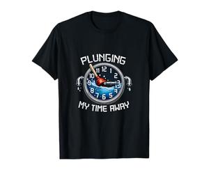Graphique de Jeu de Mots de Plombier Plongeant Mon Temps Loin T-Shirt