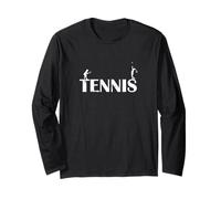 Graphique de Joueur de Tennis Silhouette Manche Longue
