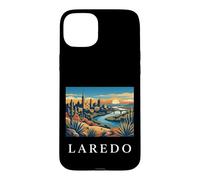 Graphique de la Ligne d'horizon de la rivière du désert de Laredo au Texas Coque pour iPhone 15 Plus