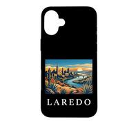 Graphique de la Ligne d'horizon de la rivière du désert de Laredo au Texas Coque pour iPhone 16 Plus