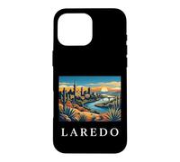 Graphique de la Ligne d'horizon de la rivière du désert de Laredo au Texas Coque pour iPhone 16 Pro Max