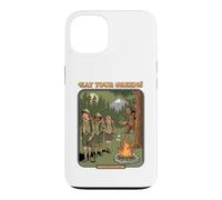Graphique de la Nature Humoristique Eat Your Greens Bigfoot Camping Coque pour iPhone 13