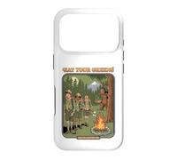 Graphique de la Nature Humoristique Eat Your Greens Bigfoot Camping Coque pour iPhone 17 Pro