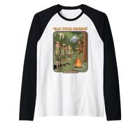 Graphique de la Nature Humoristique Eat Your Greens Bigfoot Camping Manche Raglan
