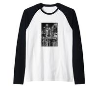 Graphique de la Ville Japonaise de Shibuya Night Tokyo Rain Crossing Manche Raglan