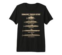 Graphique de l'histoire des sous-Marins T-Shirt Haut de Gamme