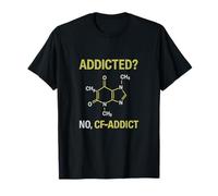 Graphique de molécule de café Addicted No Cf-Addict T-Shirt