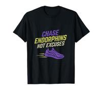 Graphique de motivation Chase Endorphins Not Excuses Running T-Shirt