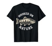 Graphique de Nature Sauvage en Plein air Hooked on Nature Love Fishing T-Shirt
