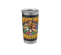 Graphique de nuit de jeu de joueur de domino mexicain Gobelet isotherme en acier inoxydable double paroi