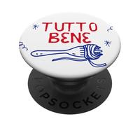 Graphique de pâtes Italiennes Tutto Bene Cute Italy PopSockets PopGrip Adhésif