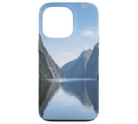 Graphique de Paysage pittoresque du lac Fjord Mountain Reflection Coque pour iPhone 13 Pro