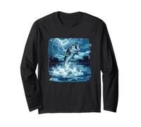 Graphique de pêche au Bar dans Un Costume Cool de Tonnerre et de tempête Manche Longue