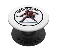 Graphique de pénalité de hockey sur glace Give'em the Lumber Stick PopSockets PopGrip Adhésif