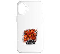 Graphique de Performance de Moto Raw Power Machine Coque pour iPhone 16 Plus