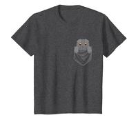 Graphique De Poche Chat Scottish Fold Animal T-Shirt, Enfant, Chiné Foncé, 2 Ans