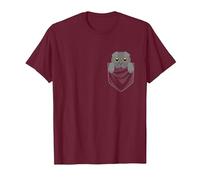 Graphique De Poche Chat Scottish Fold Animal T-Shirt, Homme, Marron, M