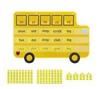Graphique de poche pour construire des mots, graphique de mots avec poches | Jeux interactifs d'alphabétisation Table de poche de reconnaissance de mots, support polyvalent pour bandes de fr