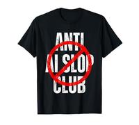 Graphique de Protestation Anti-IA Slop Club Grunge T-Shirt
