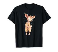 Graphique de Pyjama Motif cerf Joyeux et Souriant T-Shirt